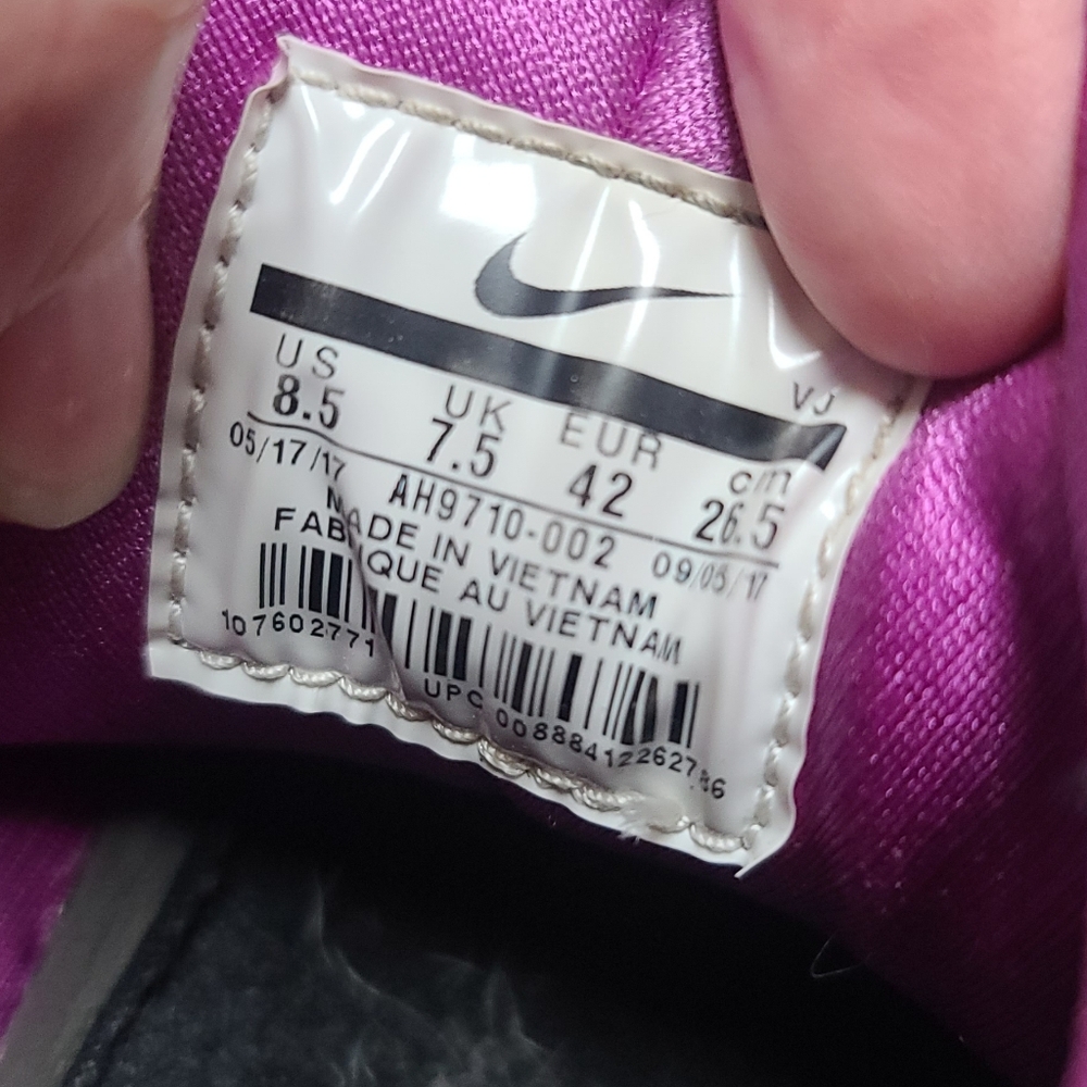 Nike Air Huarche Run Su River Rock Gray and Purple Sneakers Size 8.5 - Picture 2 of 10